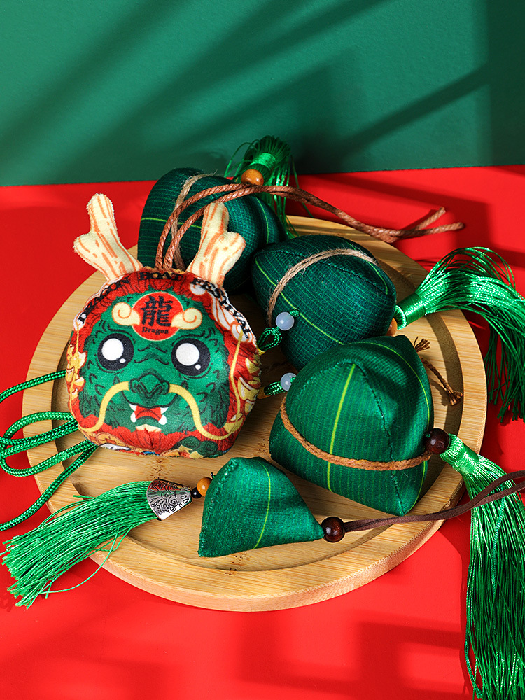 手工粽子香包香囊艾草驱蚊车载室内祈福护身古风挂件可logo