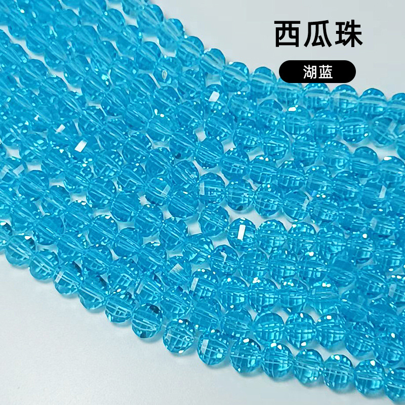Special-Shaped Cut Crystal Watermelon Beads Handmade DIY Beaded Loose Beads Micro Glass Bead Necklace Clothing Accessories Ornament Accessories