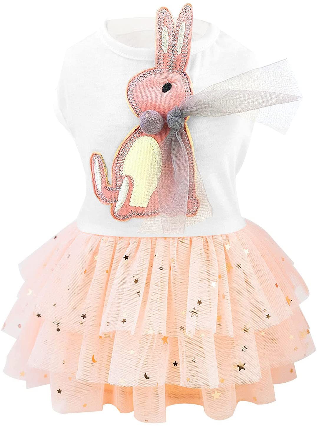 亚马逊狗狗公主裙复活节兔子狗衬衫裙女孩夏季宠物衣服pet skirt