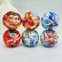 网红爆款哪吒弹力球卡通异形球高弹力洞洞球创意减压玩具解压神器