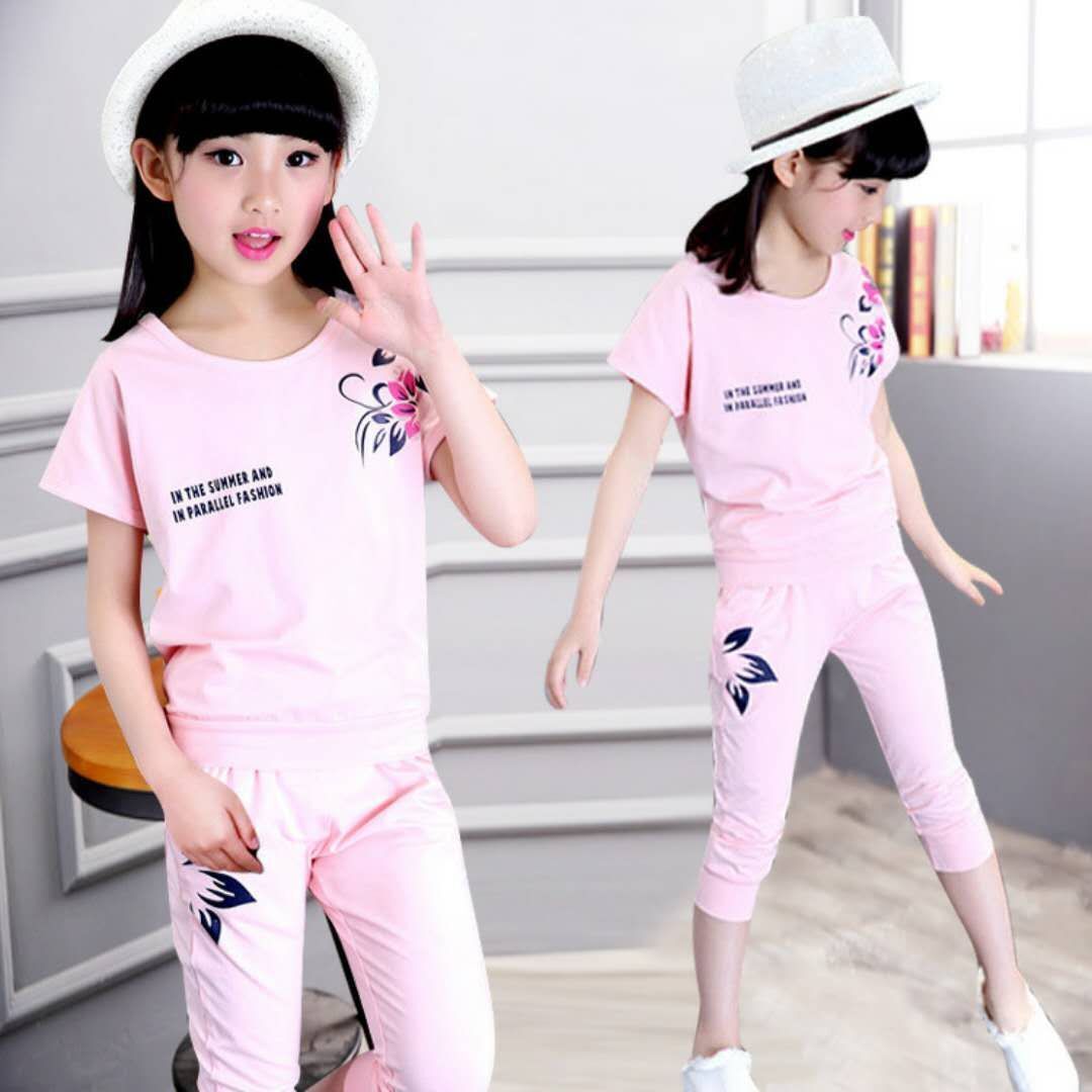 女童套装夏装运动休闲装中大童洋气两件套小学生时尚潮夏季4-15岁