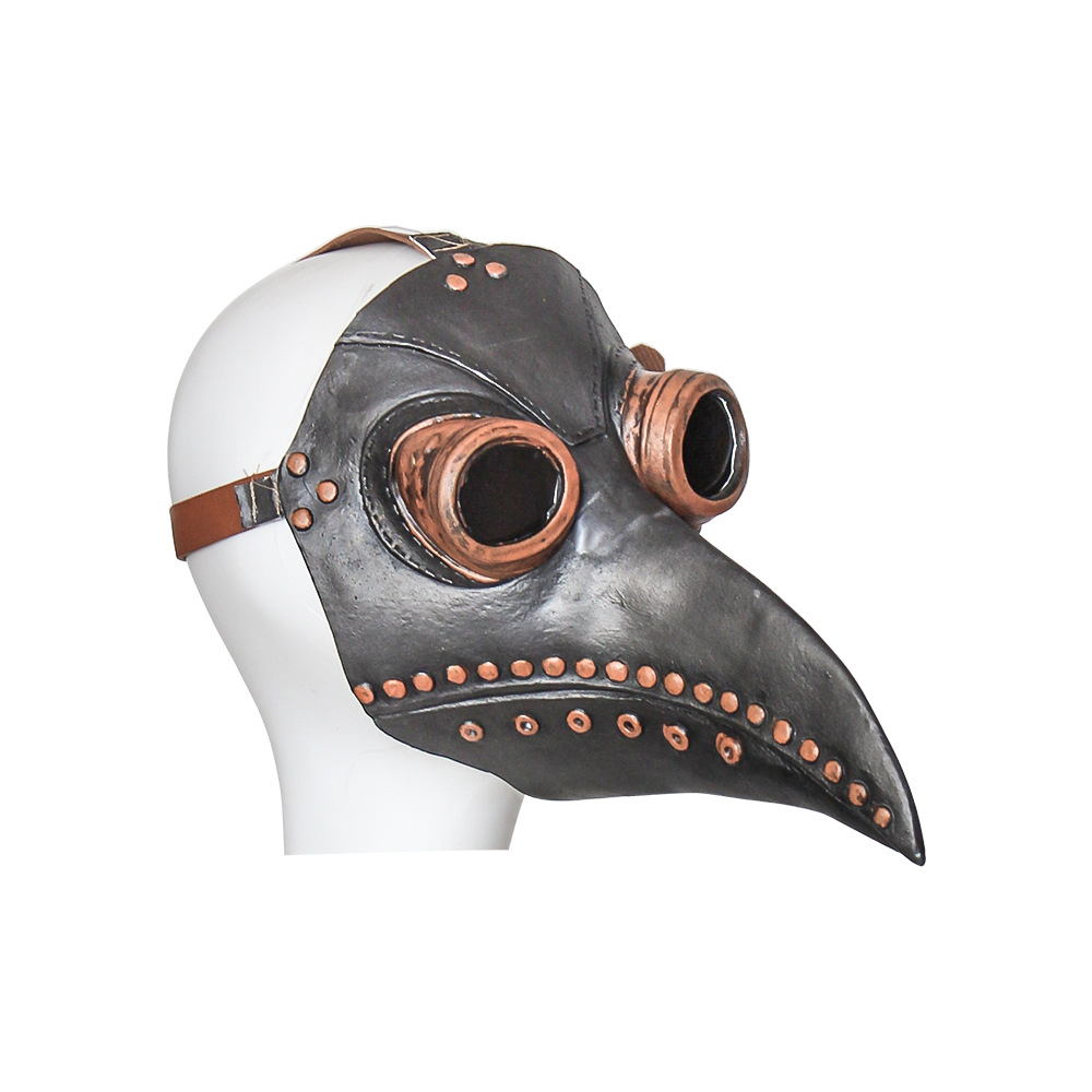 瘟疫医生鸟嘴面具 蒸汽朋克万圣节化妆舞会派对道具 医鸟乌鸦面具
