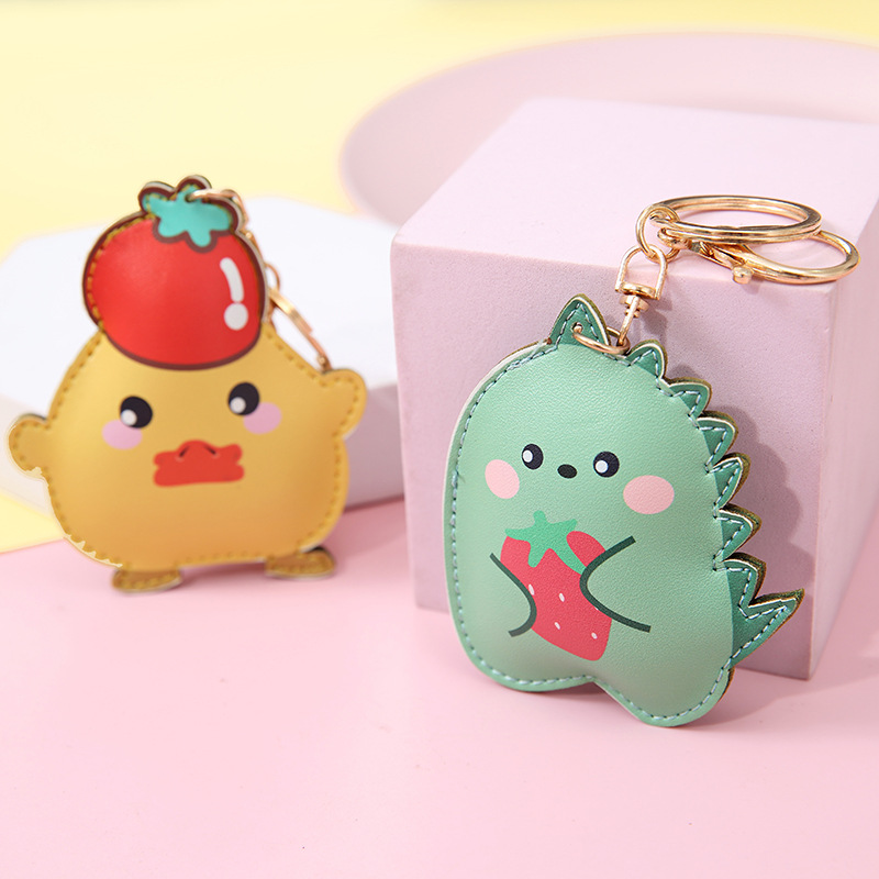 Creative Cartoon Key Button Cute Leather Pendant Clothing Doll and Bag Ornaments Small Gift Accessories Free Wholesale