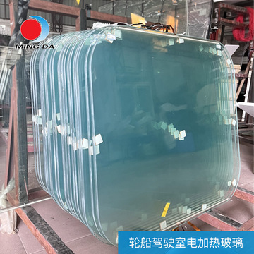 飞机轮船用电加热玻璃驾驶室观景台除霜防雾玻璃夹胶通电加温玻璃