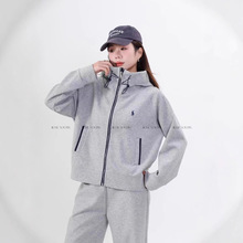 2025年春季卡通刺绣连帽卫衣开衫遮肉显瘦宽松慵懒风拉链外套百搭