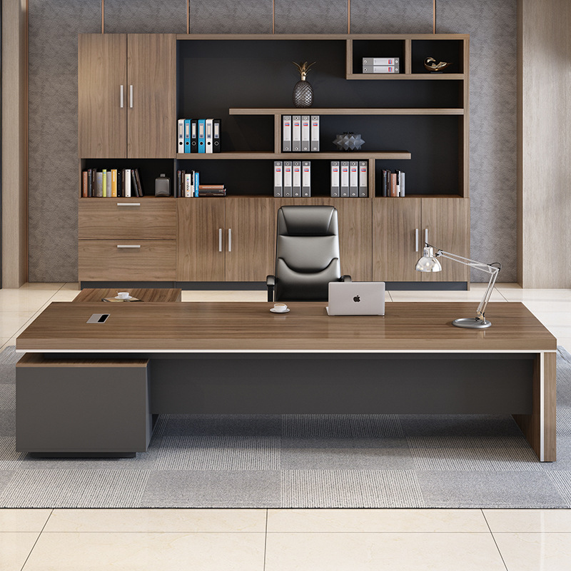 老板桌办公桌简约现代时尚大气经理总裁桌单人主管桌椅组合大班台