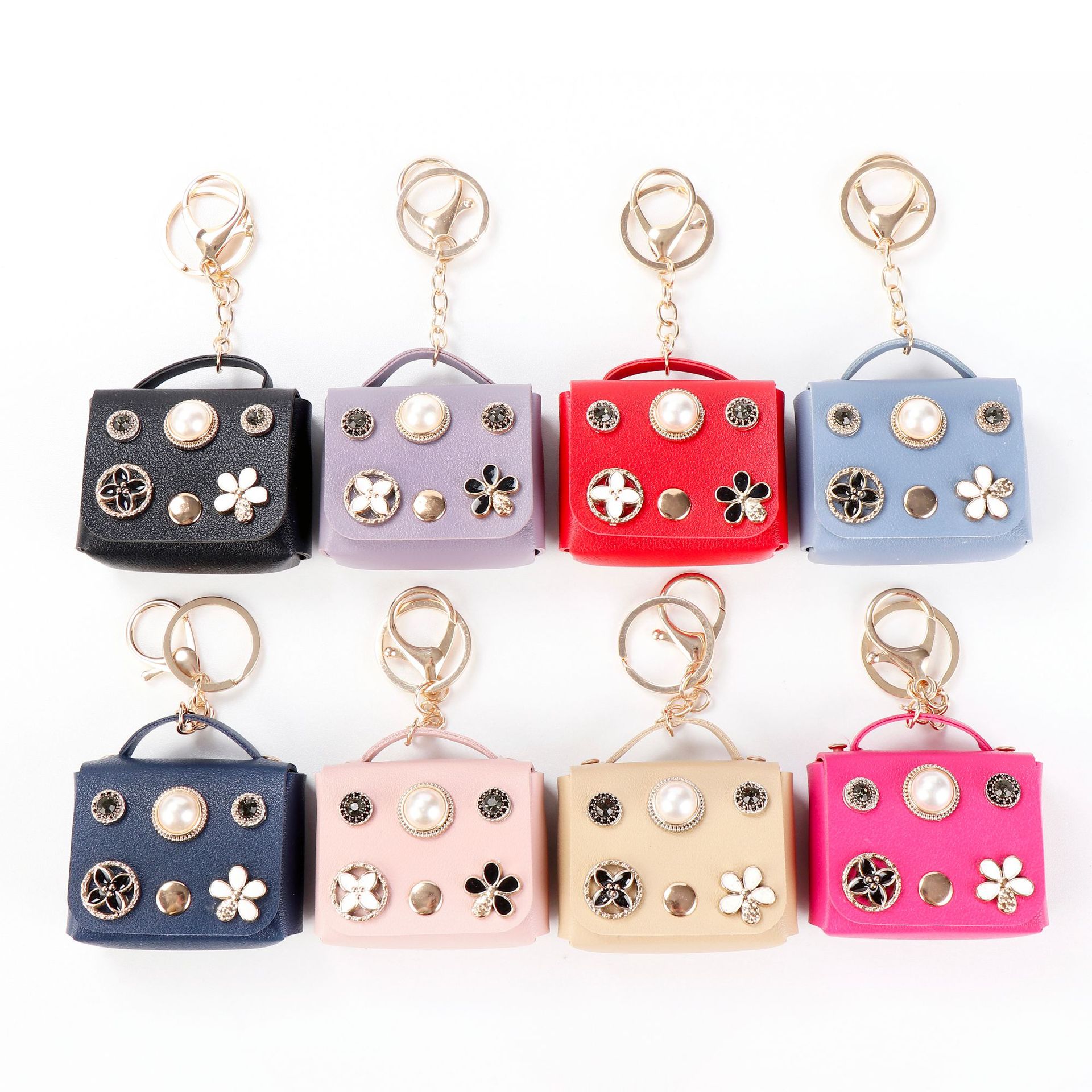 Factory in Stock Korean Version of Chanel's Style Mini Bag Headset Storage Bag Coin Purse Creative Bag Keychain Pendant
