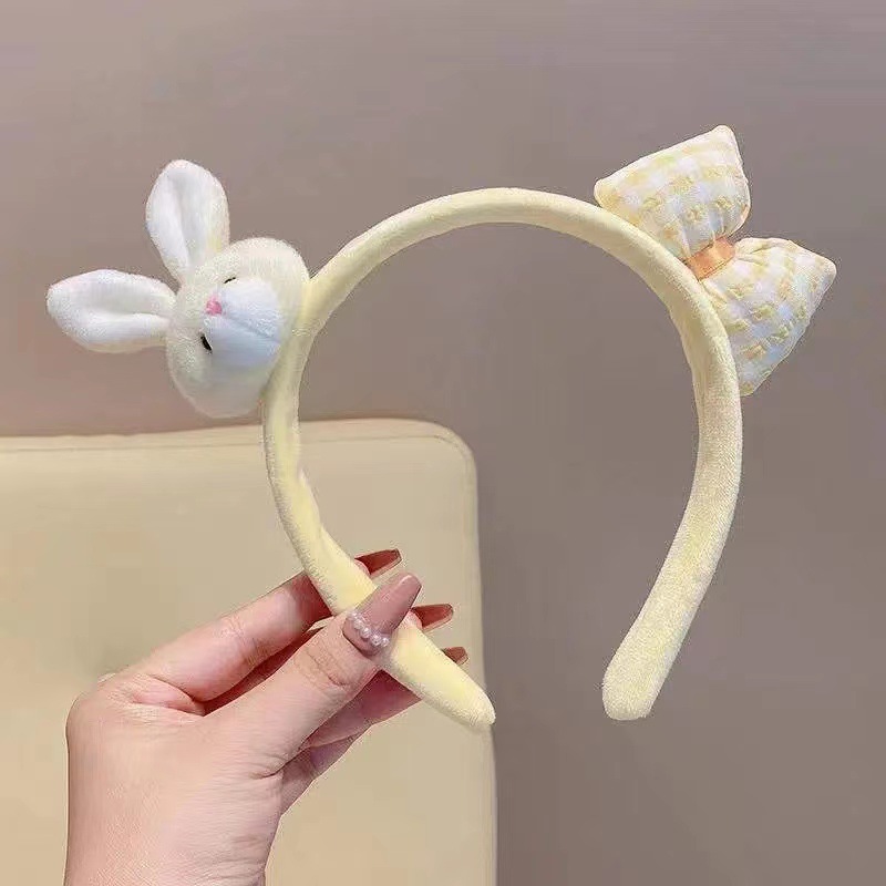 Korean Children's Headband Plush Face Washing Hair Band Hair Band Internet Celebrity New Rabbit Hairpin Headdress Baby Girl Headband