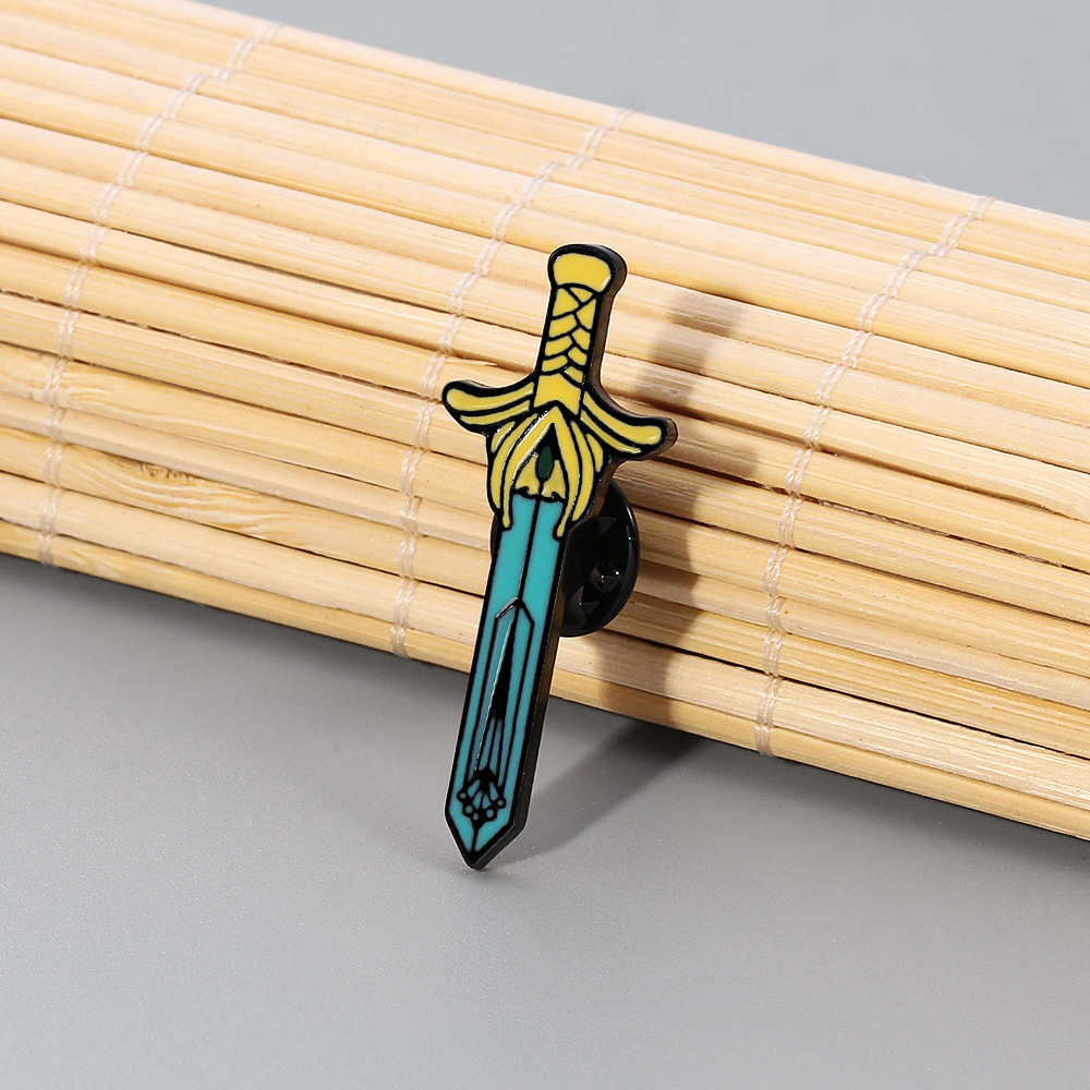 欧美跨境非凡的公主希瑞有服装配饰简约饰品胸针宝剑别针领证徽章