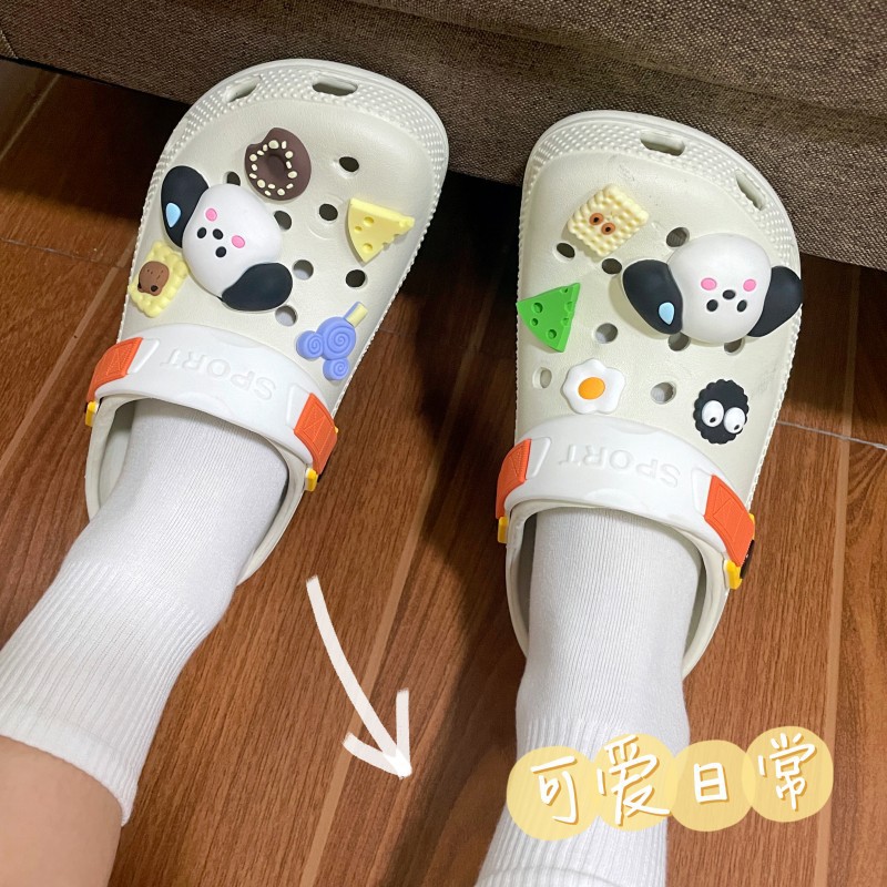 Cute Sweat Puppy Hole Shoes Shit Feeling Deodorant and Wear-Resistant Summer Couple Outdoor New Slippers