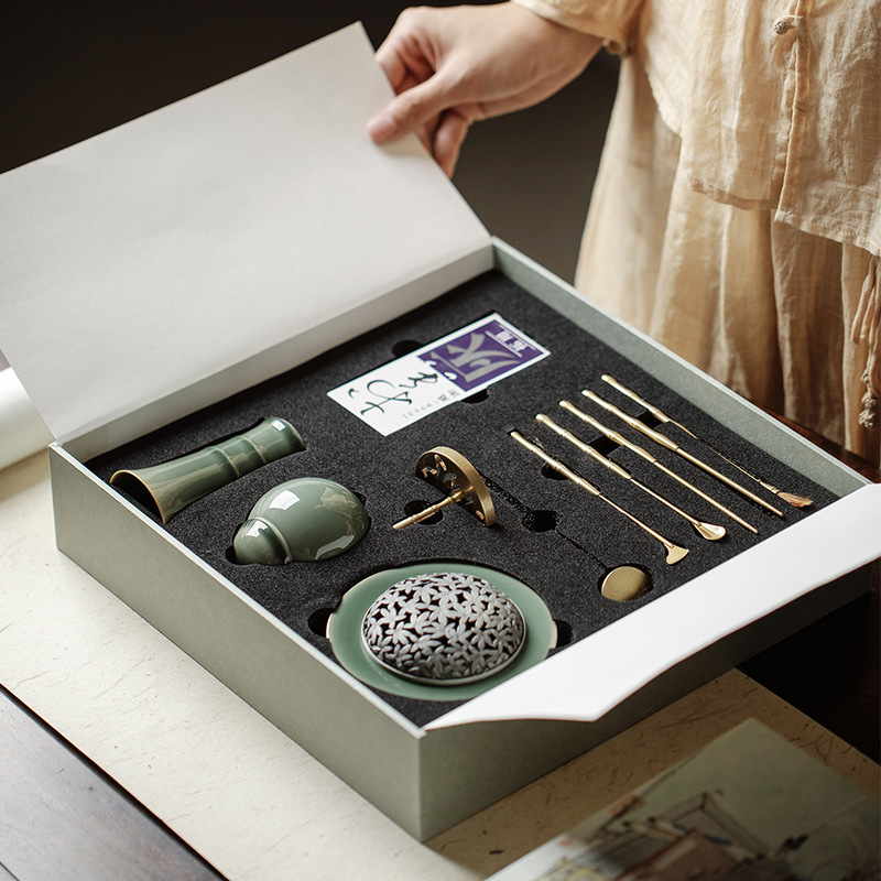 香道打香篆套装纯铜香炉工具香道用具入门家用檀香沉香薰香炉香攥