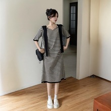 韩版夏季新款连衣裙时尚设计感休闲遮肚显瘦感裙子女