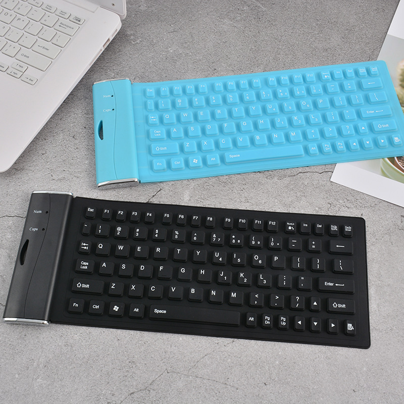 84硅胶键盘中性英文有线硅胶静音软键盘usb有线折叠防水键盘供应