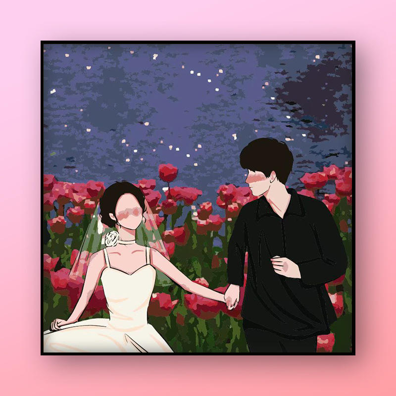 情侣丙烯画-新款价格,厂家,货源-阿里巴巴