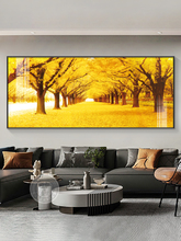 黄金满地客厅挂画沙发背景墙装饰画高档金光大道风景画发财树壁画