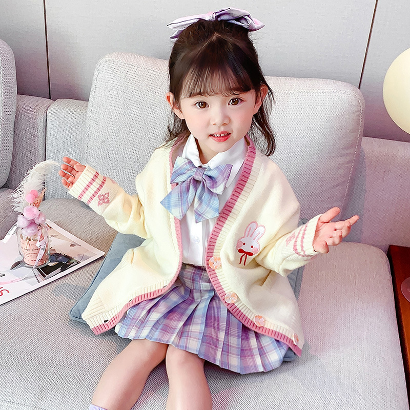 女童jk制服裙套装儿童校服女宝宝韩版日系学院风三件套春装潮