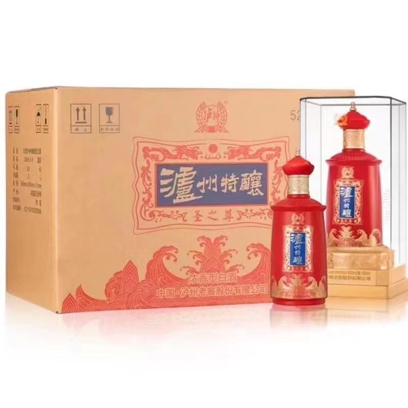 泸州特酿圣之尊 52度浓香型白酒批发纯粮酿造整箱500ml*6瓶白酒