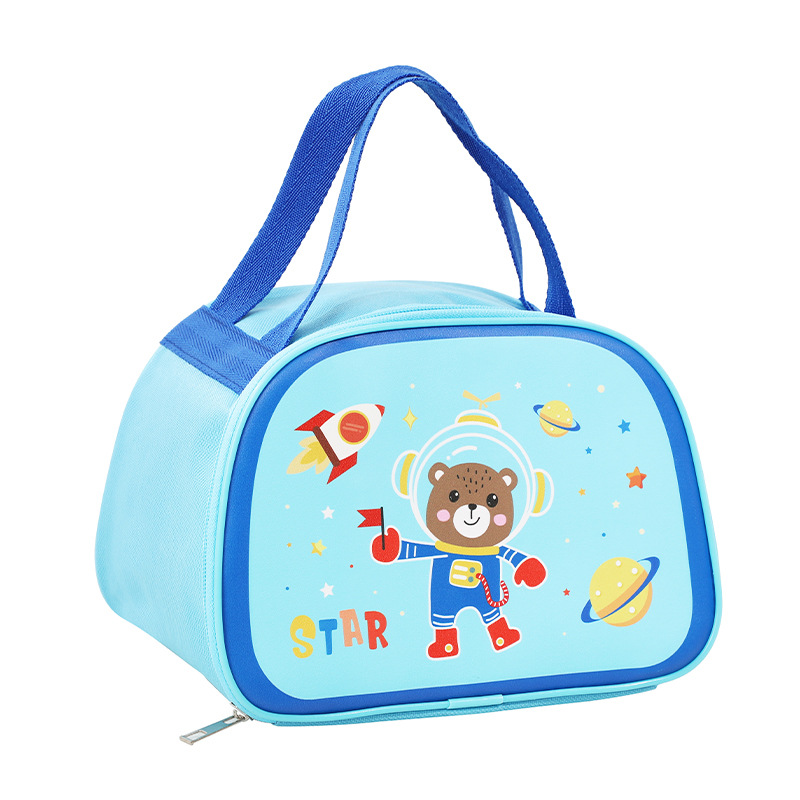New Bento Insulated Bag Children's Cartoon Strap Lunch Bag Large Capacity Portable Insulated Lunch Box Bag Student Insulated Bag