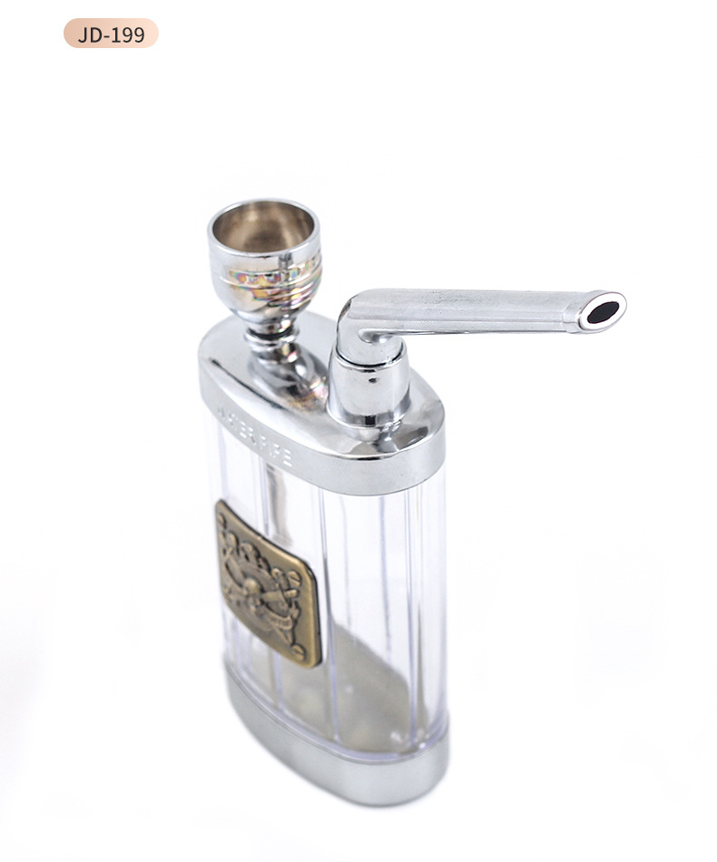 水烟壶两用普通粗烟烟丝两用烟斗透明便携简易水烟袋水烟斗jd199