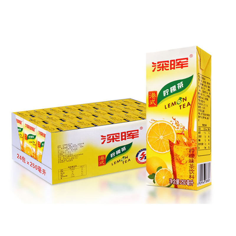 深晖港式柠檬茶250ml*24盒装 柠檬味红茶饮料 小瓶装整箱装 夏季