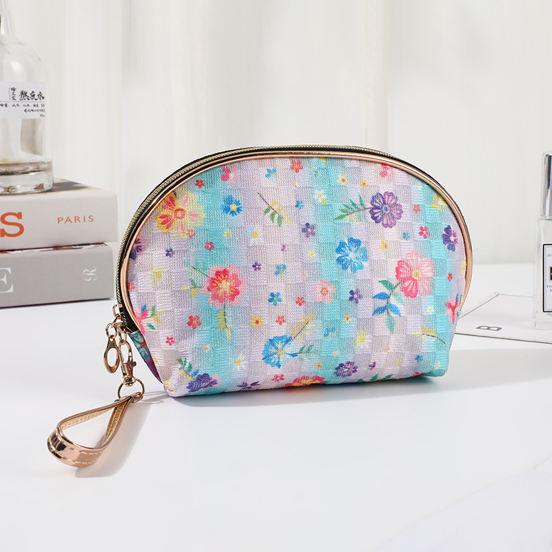 Gree Printing Cosmetic Bag Portable Large-Capacity Cosmetics Storage Bag Fashion Travel Coin Purse Zipper Bag