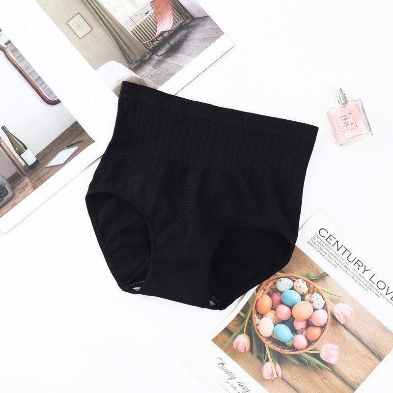 New High Waist Belly Contracting Seamless Underwear Women's Postpartum Body Shaping Waist Girdling Body Shaping Hip Lifting Cotton Crotch plus Size Briefs