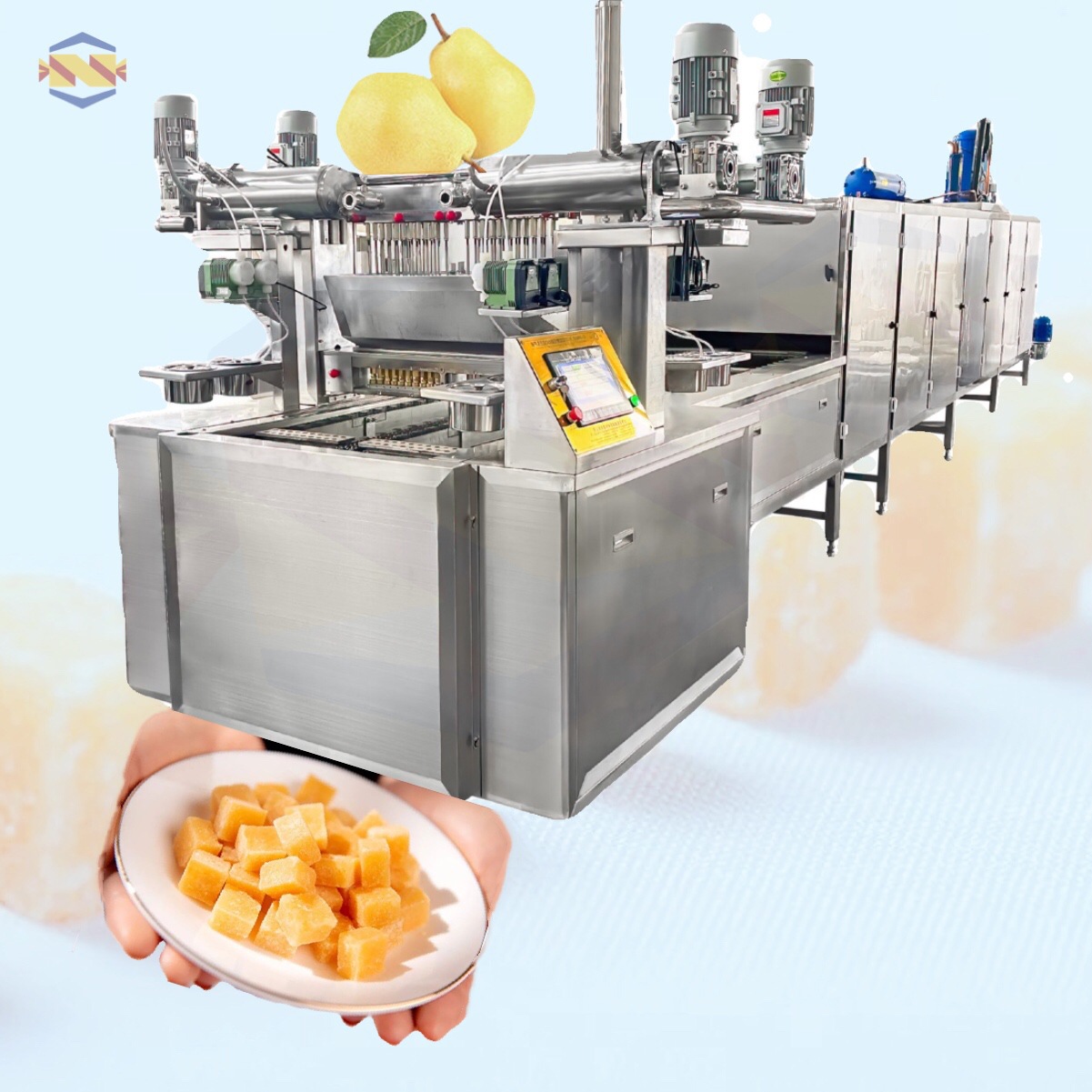 se-7207e-100 软梨膏糖自动浇注生产线 裹砂糖糖果浇注成型机