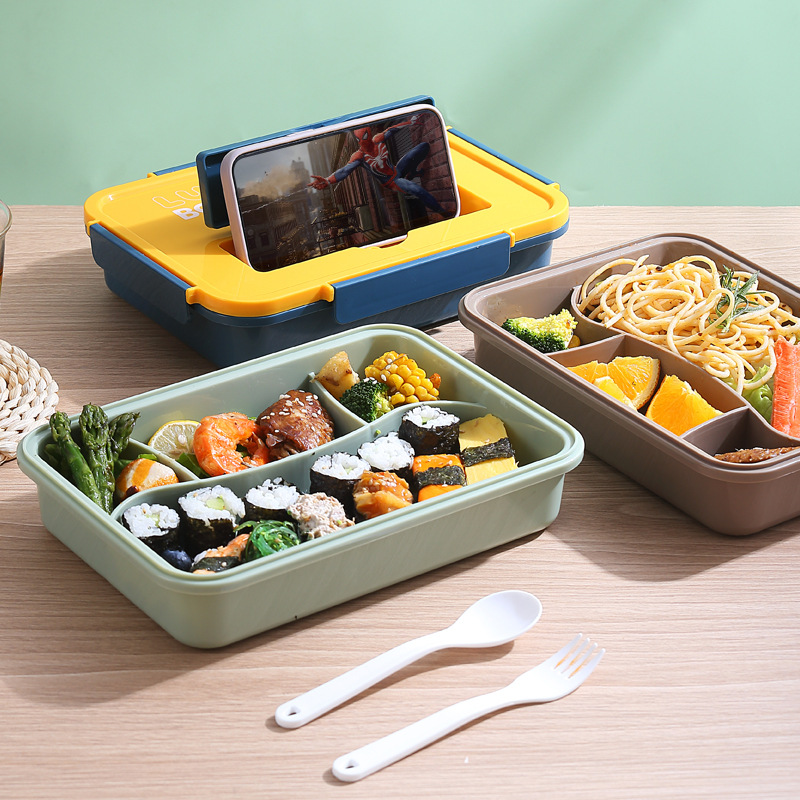 Amazon Cross-Border Microwave Oven Heating Lunch Box Student Office Lunch Box Children Rectangular Fruit Container