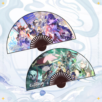 ys周边神里绫华钟离刻晴cosplay绢布双面古风10寸夏