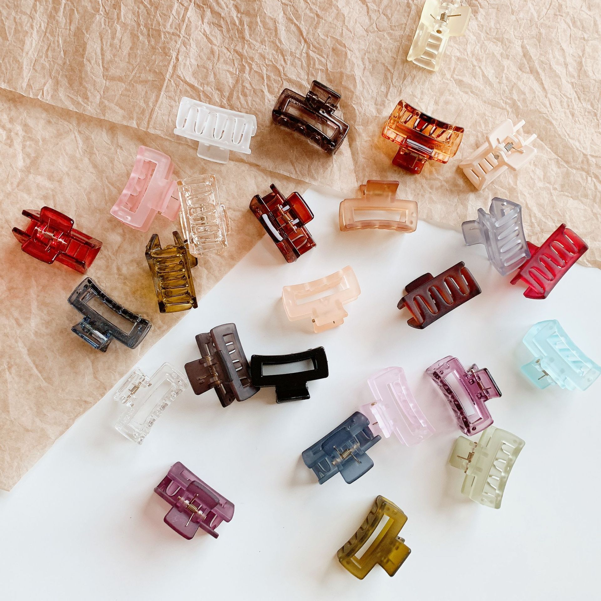 亚克力透明抓夹女小发抓高马尾固定发卡小夹子头饰刘海发夹批发