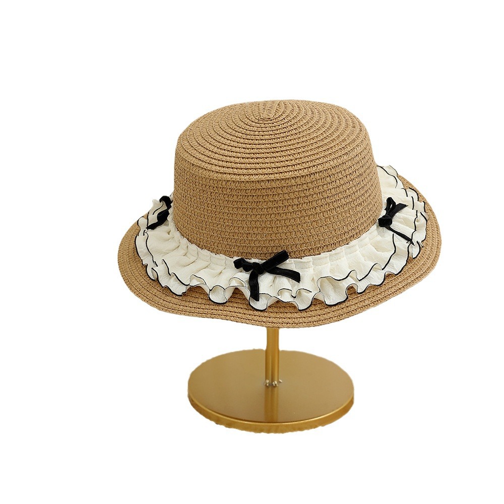 Parent-Child Xiaoxiang Wind Net Red Summer Sun Protection Beach Straw Hat Children's Crossbody Coin Purse Sun Protection Straw Hat Bag Set