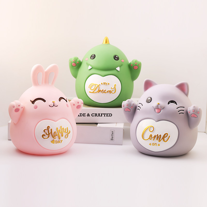 Factory Direct Sales Dinosaur Big Size Cartoon Piggy Bank Vinyl Large Capacity Animal Piggy Bank Student Gift Savings Bank