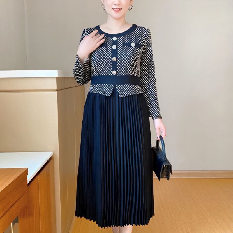 妈妈春装连衣裙中年女洋气时尚2023新款40岁春秋季气质中老年裙子