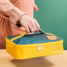 铝箔手拎饭兜扁平饭盒手提包便当袋子带饭保温袋饭包装小学生儿童