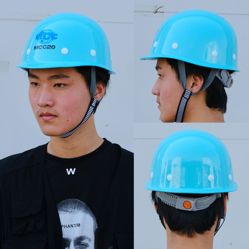 卓远zy-03圆顶盔式安全帽建筑工地施工领导工人防砸抗冲击abs头盔
