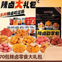 辣卤零食大礼包整箱卤味肉类休闲食品小吃年货