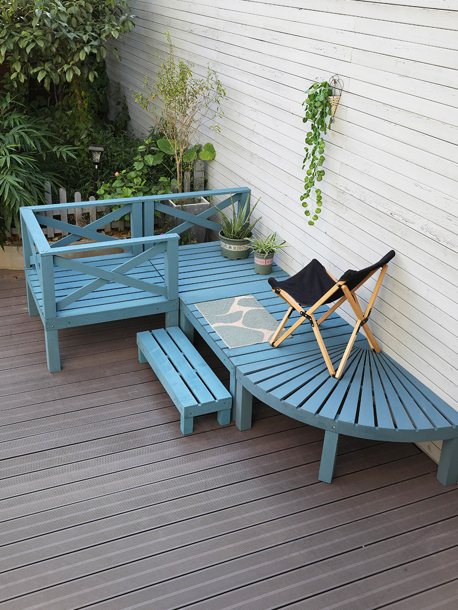 露台地面铺设户外花园地面景区木地台露台庭院平台榻榻米阳台