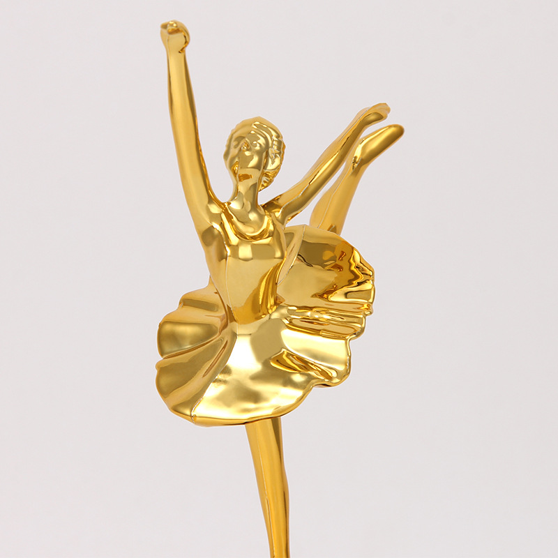 小金人树脂塑料跳舞奖杯舞蹈芭蕾舞比赛颁奖金冠奖杯创意奖品奖座