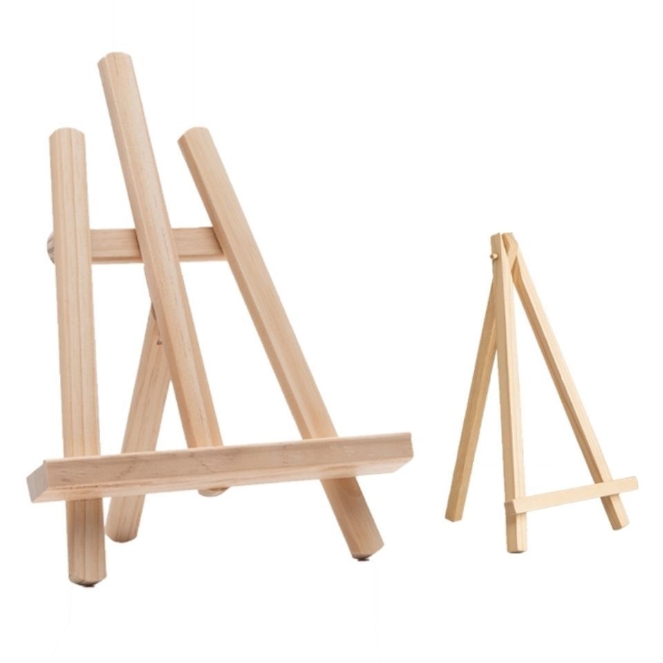 画架木制 小三角支架实木画板素描水粉生绘画广告展示架手机