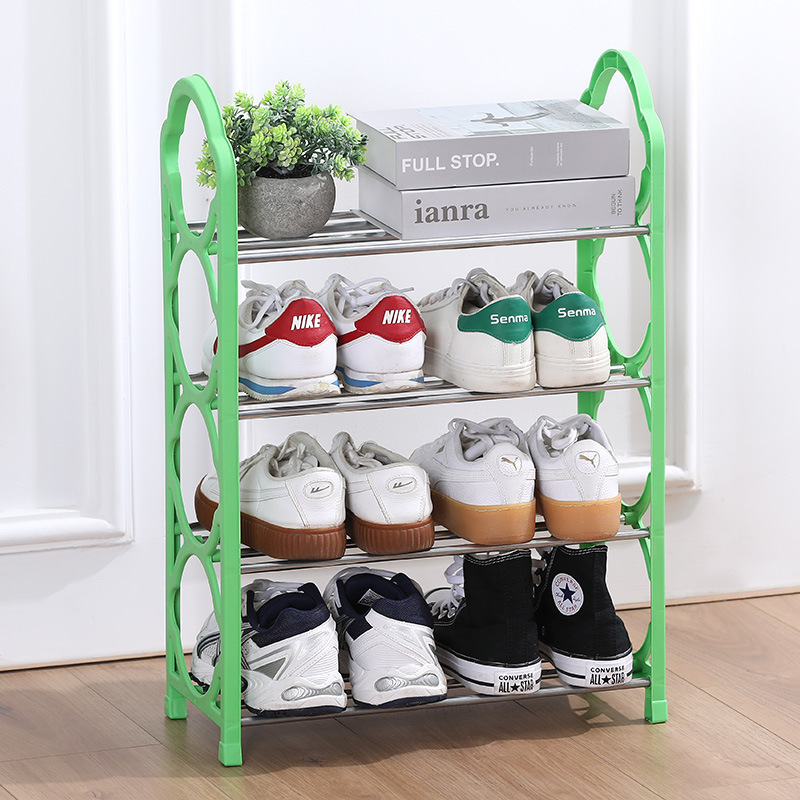 Simple Shoe Rack Household Multi-Layer Economical Dormitory Shoe Cabinet Door Dustproof Storage Artifact Small Shoes Shelf Large Capacity