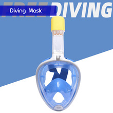 新款-全面罩干式呼吸管潜水镜成人儿童gopro潜水面镜浮潜三宝神器