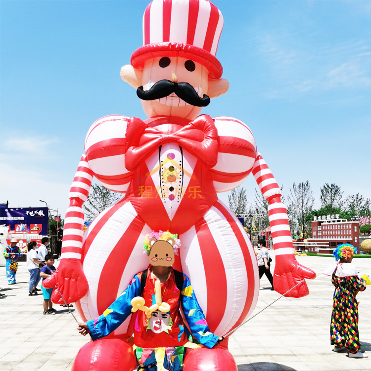 充气行走小丑气模商场开业活动引流支架拍手道具酒吧气氛活动模型