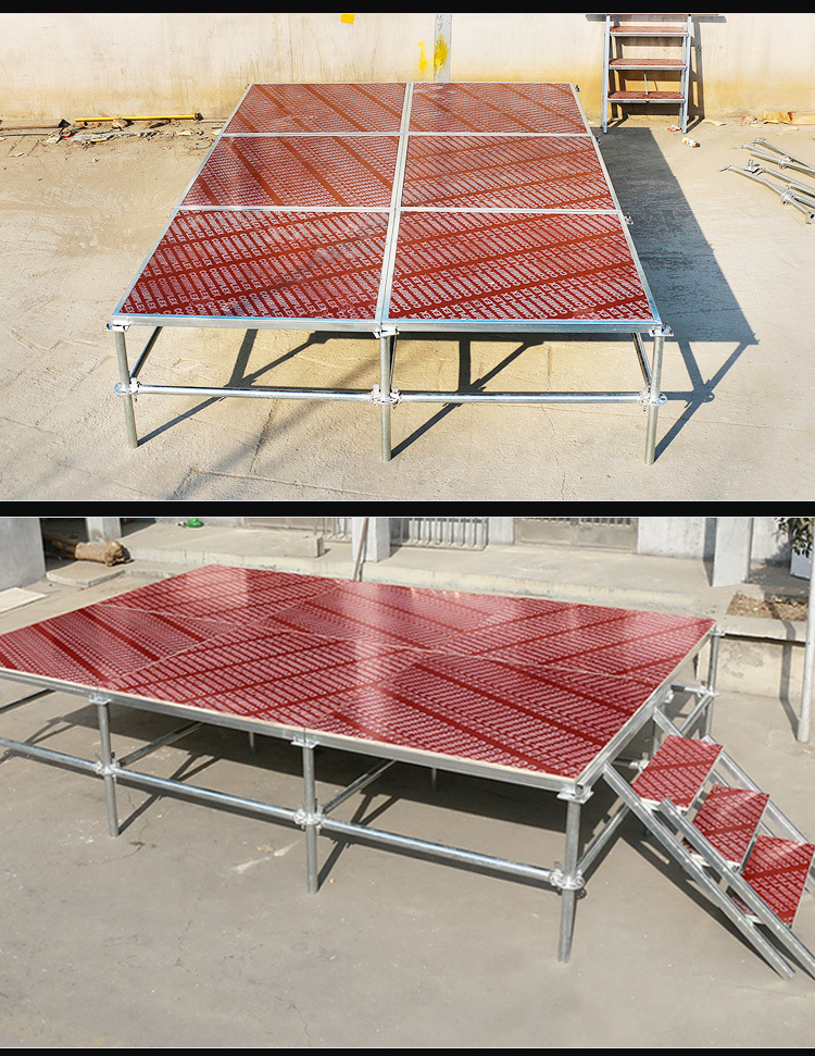 舞台架子折叠婚庆活动舞台t台板拼装钢铁雷亚架桁架批发跨境厂家