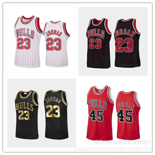 芝加哥 公牛队 23号bulls 1号罗斯 45号复古mn经典刺绣篮球服批发