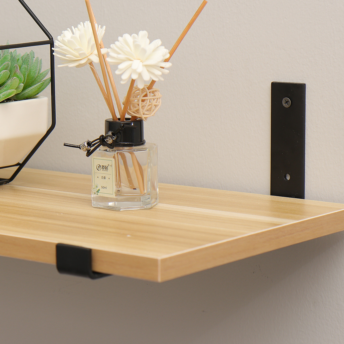 加厚加宽铁艺三角支架墙上隔板层板直角托架l型壁挂置物架支撑架