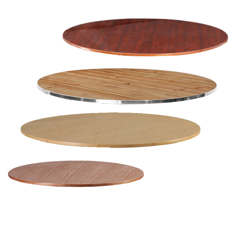 加厚圆桌面实木杉木家用圆桌子台面板饭店酒席圆桌面板圆桌餐桌面