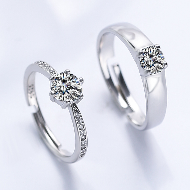 仿真婚戒对戒结婚一对婚礼现场用道具情侣戒指男女假钻戒交换仪式