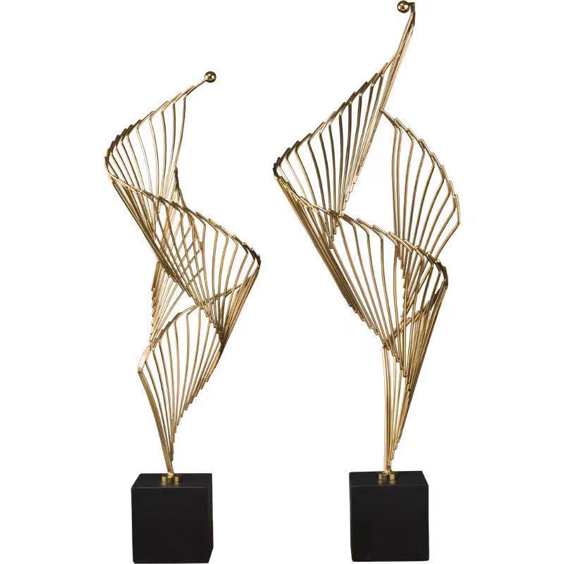 现代简约电视柜客厅办公室桌面摆件美式玄关铁艺创意装饰艺术