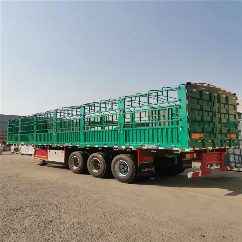 侧翻高栏,仓栏自卸半挂车 整体仓栏自卸侧翻半挂车 一体仓栏自卸