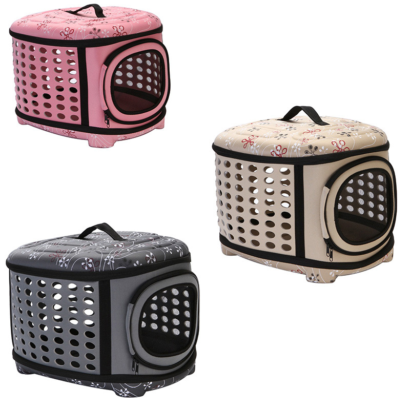 Flower Pet outside Carry Bag Portable Foldable Portable Multi-Color Eva Non-Slip Soft Suitcase Big and Small Dogs Diaper Bag